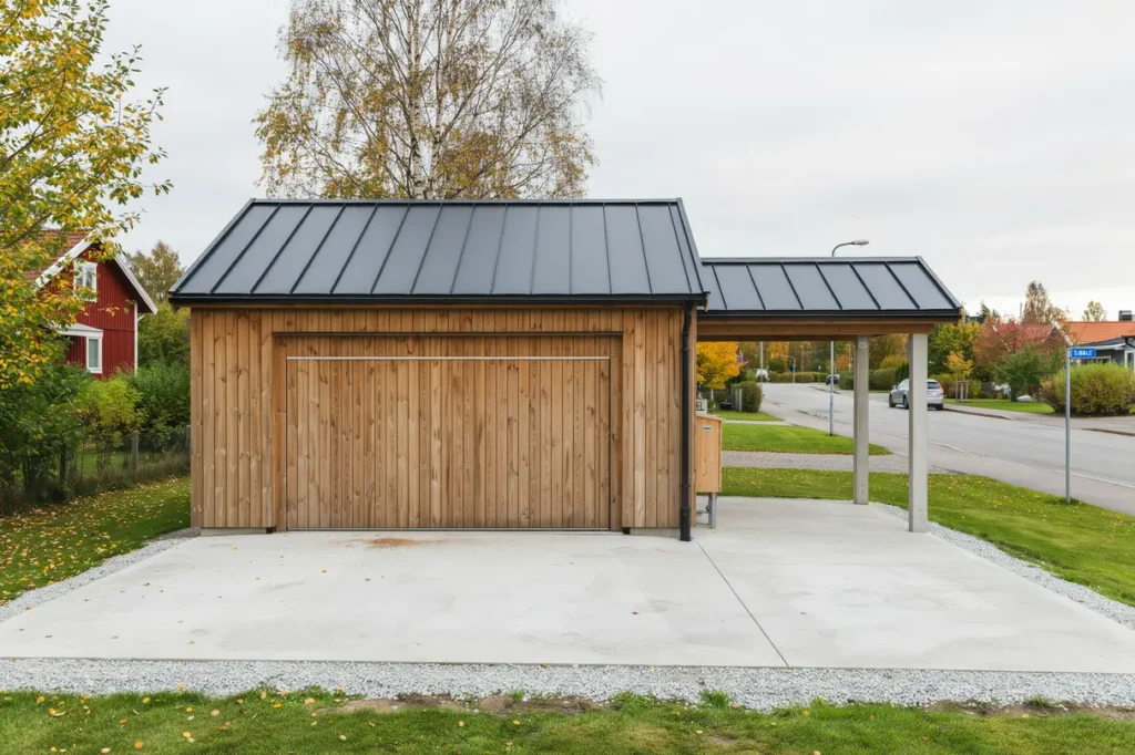 nybyggnation av carport och frist ende garage i sibble gr dinge