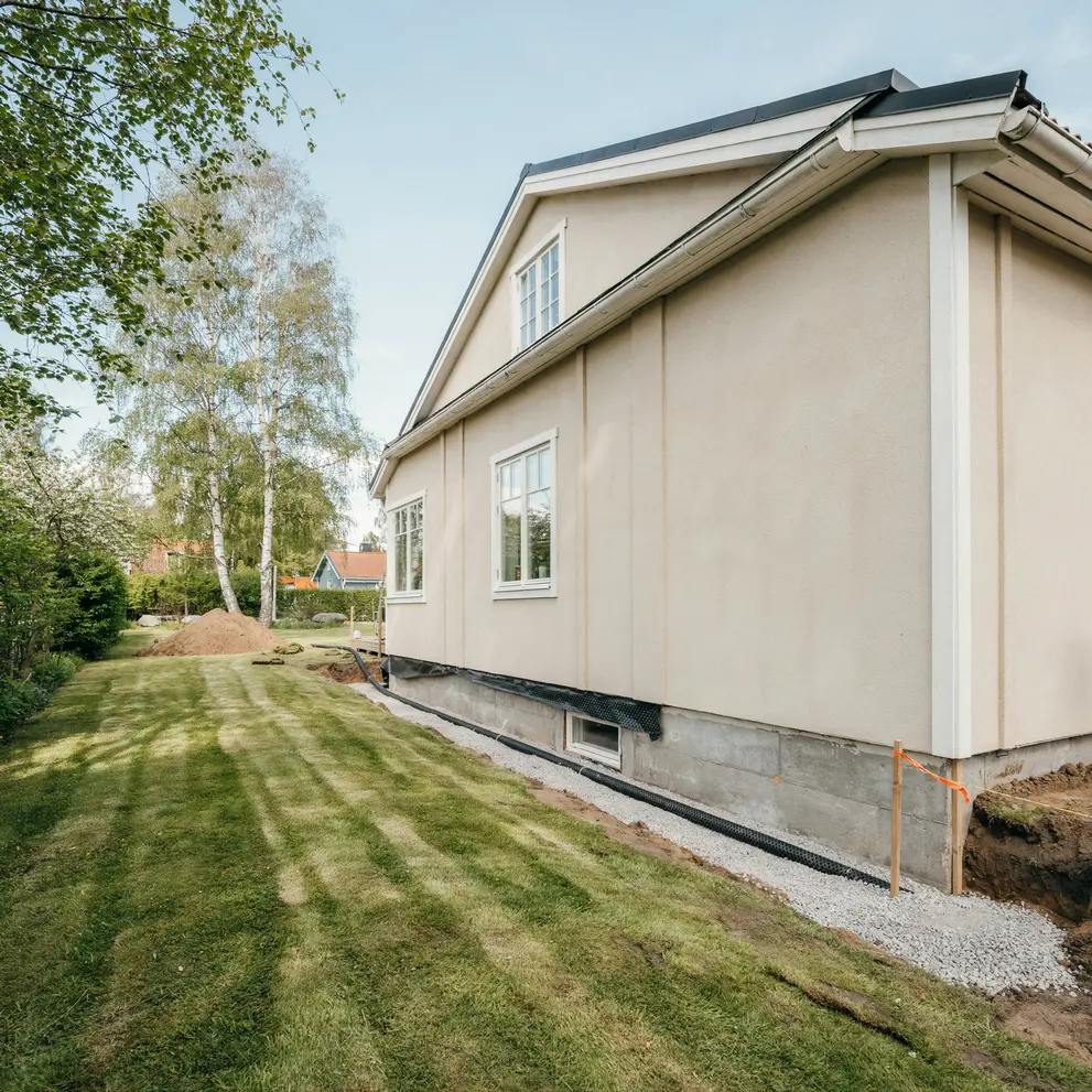 renovera kallare dranera husgrund grodinge botkyrka stockholm